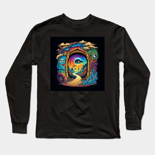 Portal to another dimension Long Sleeve T-Shirt by Buff Geeks Art